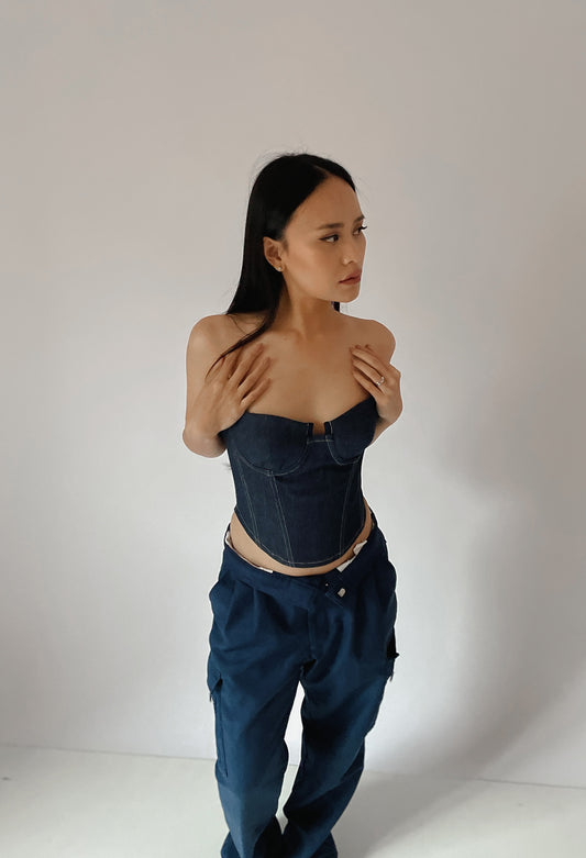 Baby bustier Denim