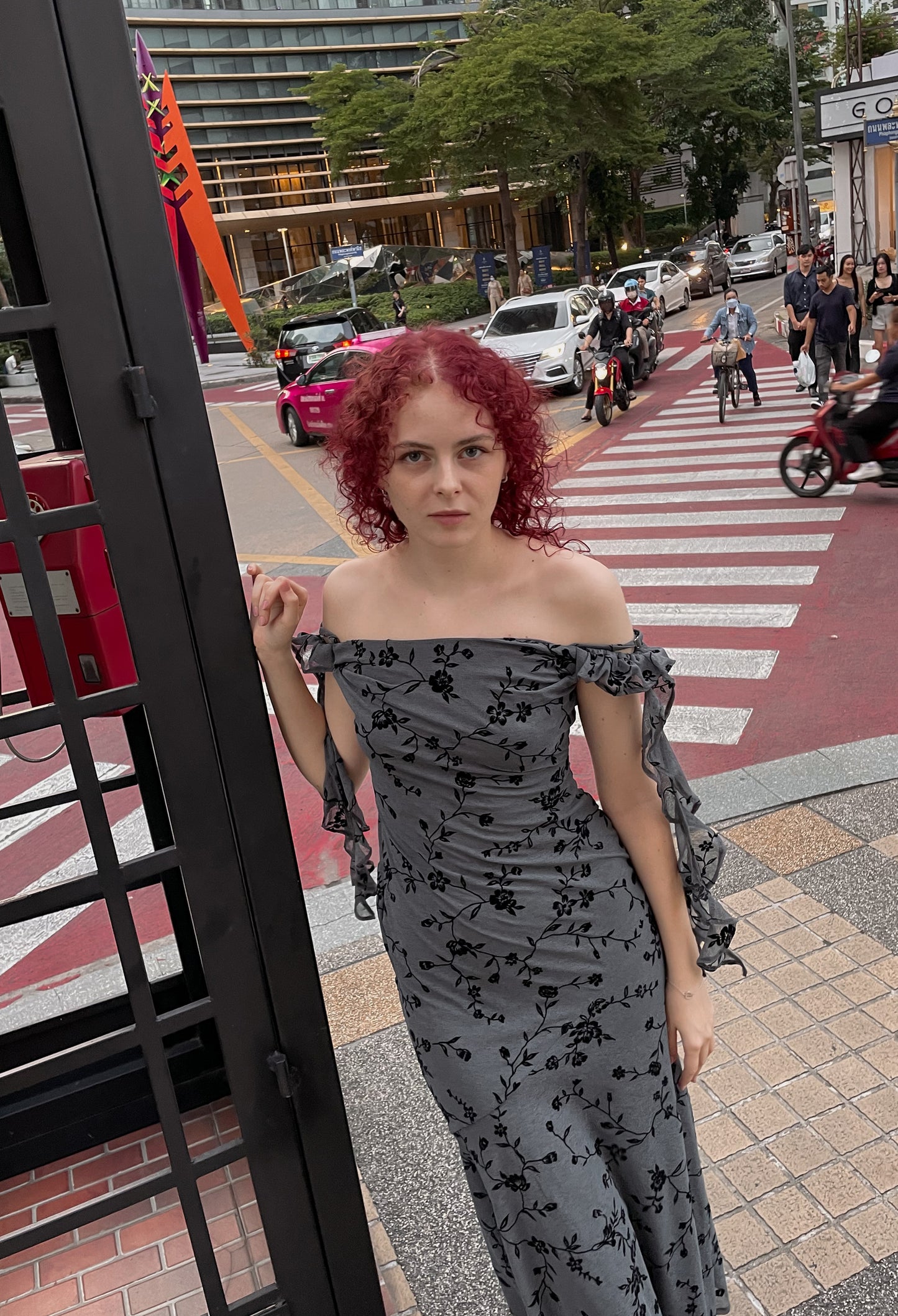 Florence dress in Grey Floral